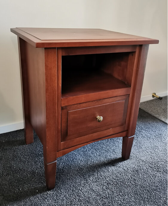 New zealand bedside cabinet beech timber