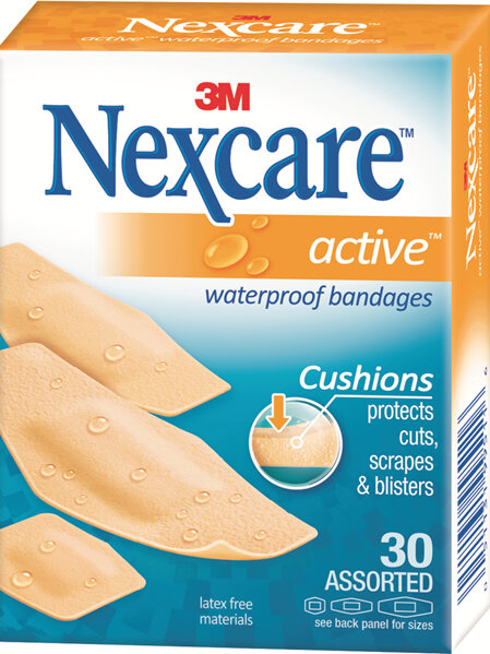 Nexcare Active Bndges W/Proof Asstd 30