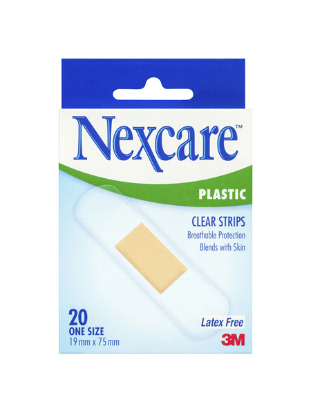 Nexcare Clear Plastic Strips 20