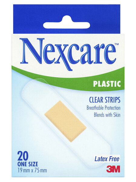 Nexcare Clear Plastic Strips 20