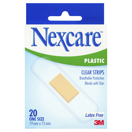 Nexcare Clear Plastic Strips 20