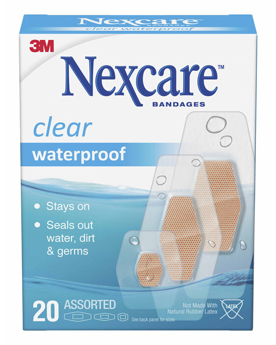 Nexcare™ Clear Waterproof Assorted Sizes 20's