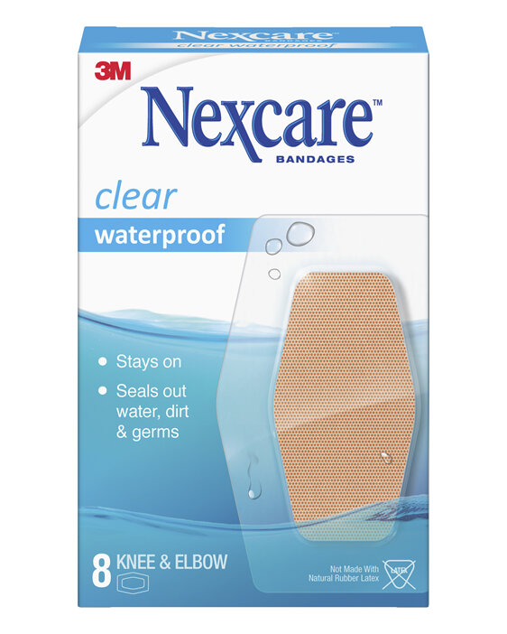 Nexcare Clear Waterproof Knee and Elbow 8s