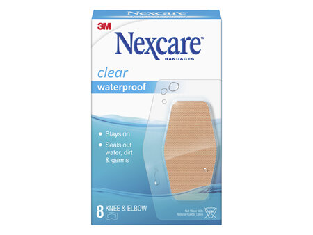 Nexcare Clear W/Proof Bandage Knee&Elbow 8