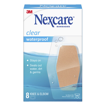 Nexcare Clear W/Proof Bandage Knee&Elbow 8