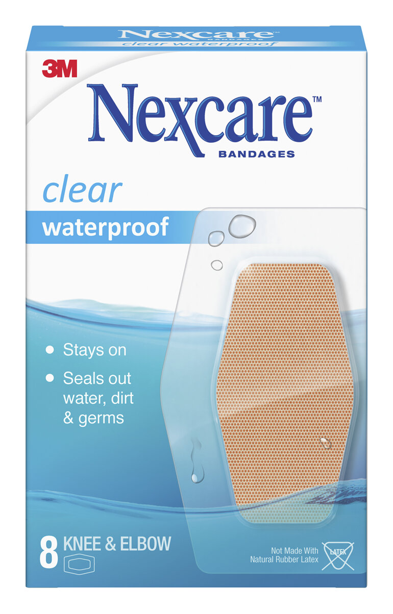 Nexcare Clear W/Proof Bandage Knee&Elbow 8