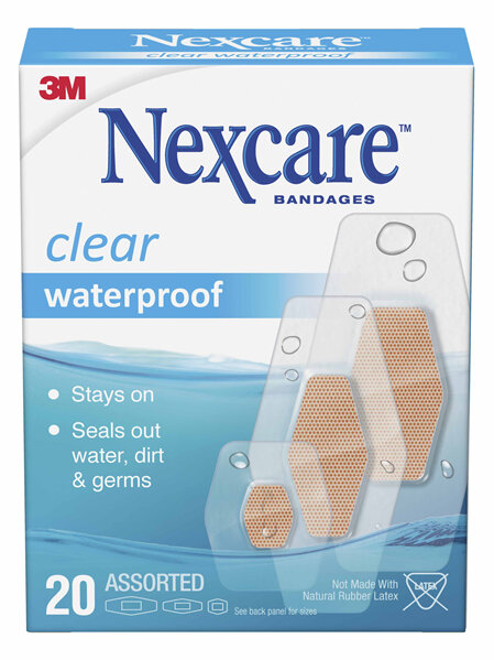 Nexcare Clear W/Proof Bndge Asstd 20