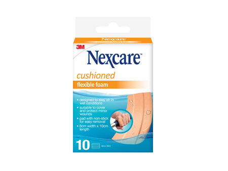 NEXCARE CUSHIONED FLEX FOAM 6cmx10cm 10s