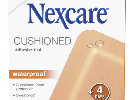 Nexcare Cushioned W/Proof Adhes Pad 4