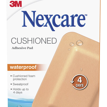 Nexcare Cushioned W/Proof Adhes Pad 4