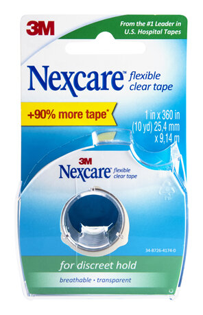 NEXCARE FLEXIBLE CLEAR TAPE DISPENSER 25MM x 9.1MM