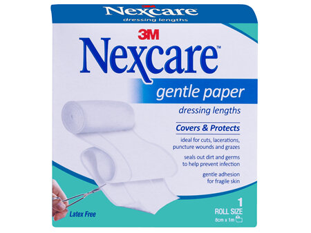 Nexcare Gentle Paper Dressing 8Cm X 1M
