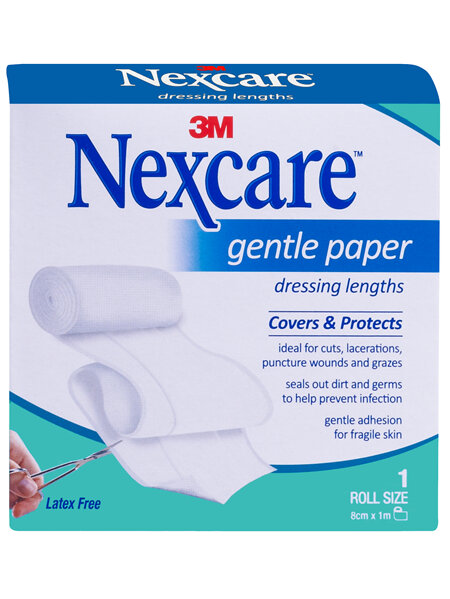 Nexcare Gentle Paper Dressing 8Cm X 1M