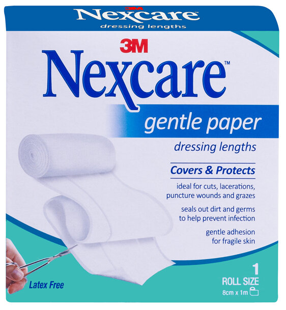 Nexcare Gentle Paper Dressing 8Cm X 1M