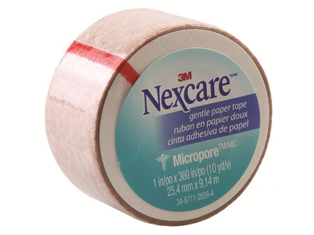 Nexcare Gentle Paper Tape Tan 25Mm X 9.1M