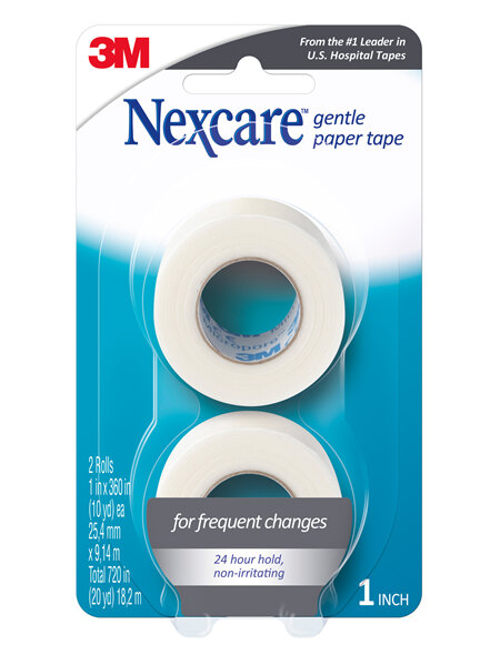 Nexcare Gentle Paper Tape White 2/Pack 25 Mm X 9.1M