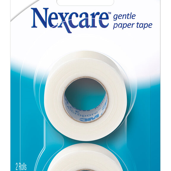 Nexcare Gentle Paper Tape White 2/Pack 25 Mm X 9.1M