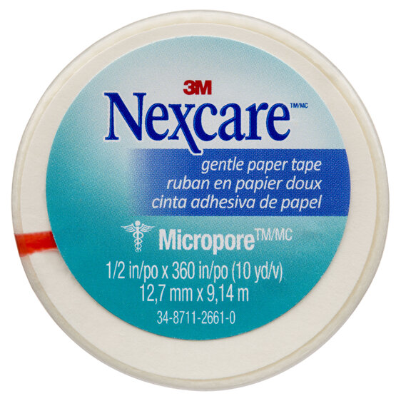 Nexcare™ Gentle Paper Tape Wht 12.5Mm X 9.1M
