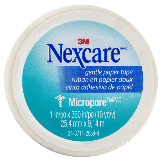 Nexcare™ Gentle Paper Tape Wht 25Mm X 9.1M