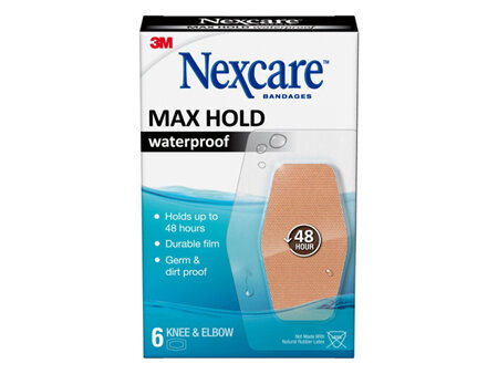 Nexcare Max Hold Waterproof Knee & Elbow Banadge