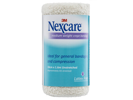 Nexcare Medium Crepe Banadages 10 Cm X 1.6 M