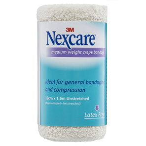 Nexcare Medium Crepe Banadages 10 Cm X 1.6 M