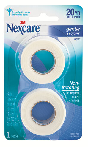 NEXCARE Paper Tape Gentle 25.4mmx9.14m 2pk