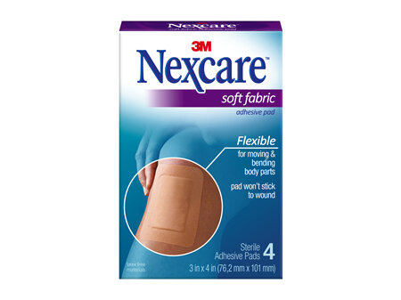 Nexcare Soft Fabric Adhes Gauze Pad 4