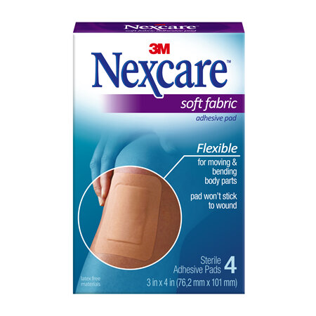 Nexcare Soft Fabric Adhes Gauze Pad 4