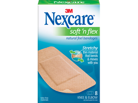 Nexcare Soft N Flex 8 Knee & Elbow