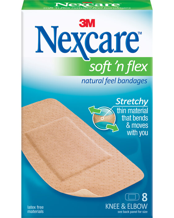 Nexcare Soft N Flex 8 Knee & Elbow