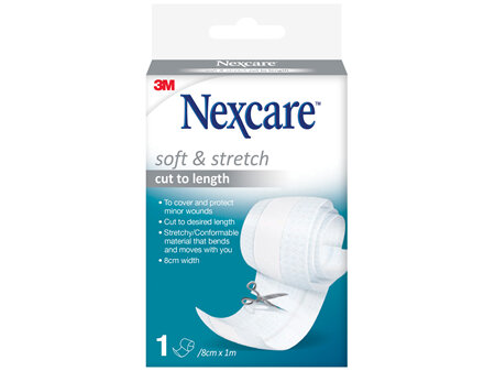 NEXCARE SOFT & STRETCH Cut to Length 8cmx1m