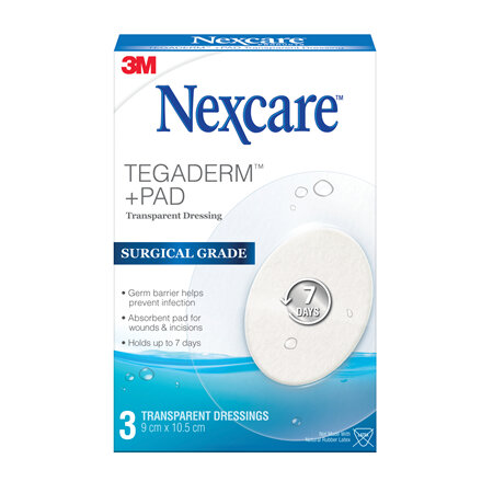 NEXCARE TEGADERM+ PAD OVAL 3s