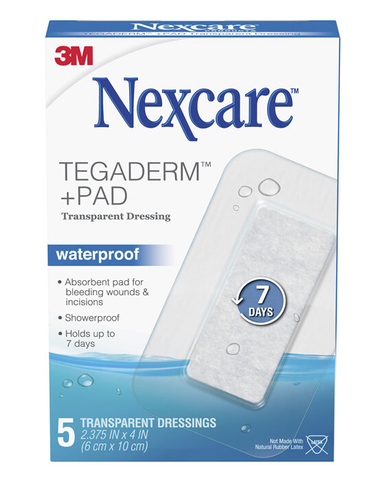 Nexcare™ Tegaderm™ +Pad Transparent Dressing 60mm x 101mm 5 Dressings