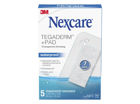 Nexcare Tegaderm+ Pad W/P Trans Dres 5/Box