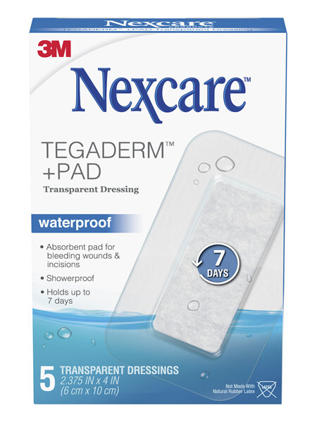 Nexcare Tegaderm+ Pad W/P Trans Dres 5/Box