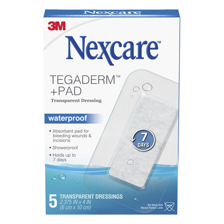 Nexcare Tegaderm+ Pad W/P Trans Dres 5/Box