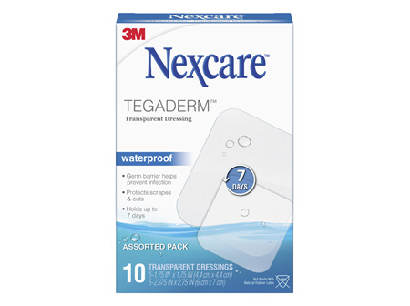 Nexcare Tegaderm W/Roof Dress Asstd 10/Box