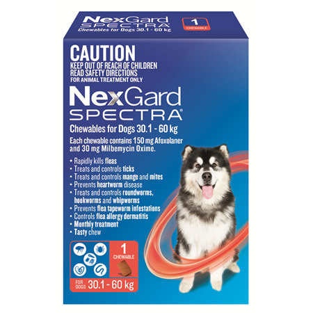 NexGard Spectra Chewables For Extra Large Dogs (30.1-60 kg) 1 pack