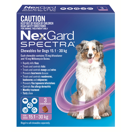 NexGard Spectra Chewables for Large Dogs (15.1-30 kg) 3 pack