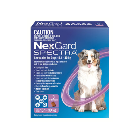 NexGard Spectra Chewables for Large Dogs (15.1-30 kg) 3 pack