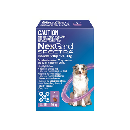 NexGard Spectra Chewables for Large Dogs (15.1-30 kg) 1 pack