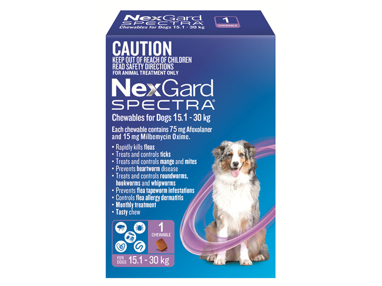 NexGard Spectra Chewables for Large Dogs (15.1-30 kg) 1 pack