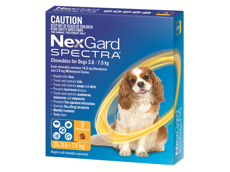 NexGard Spectra Chewables For Small Dogs (3.6-7.5 kg) 3 pack