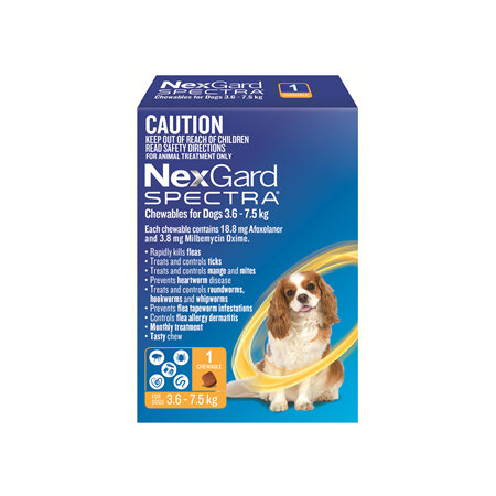 NexGard Spectra Chewables For Small Dogs (3.6-7.5 kg) 1 pack