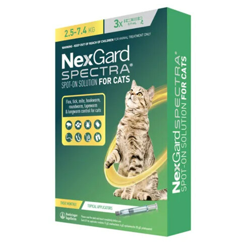 NEXGARD SPECTRA Spot-on Solution for Cats 2.5 - 7.4 kg