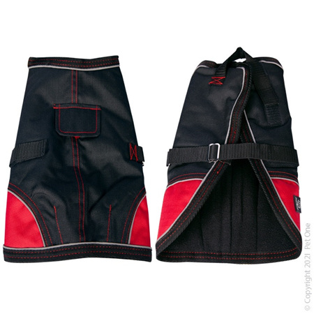 Nightwalker Waterproof Reflective Jacket - Red/Black