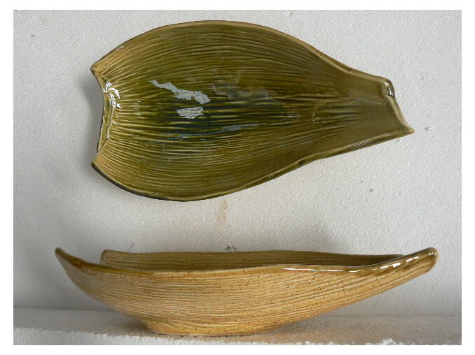 Nikau bowl, ceramic, NZ art collectble