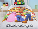 Nintendo Super Mario Bros Here We Go Single Duvet Cover Set