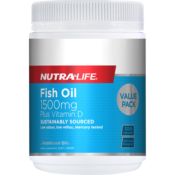 NL Fish Oil 1500mg +Vit. D 300caps